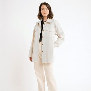 LAUDE the Label Roan Shirt Jacket, Color: CREAM Size: SMALL-MEDIUM